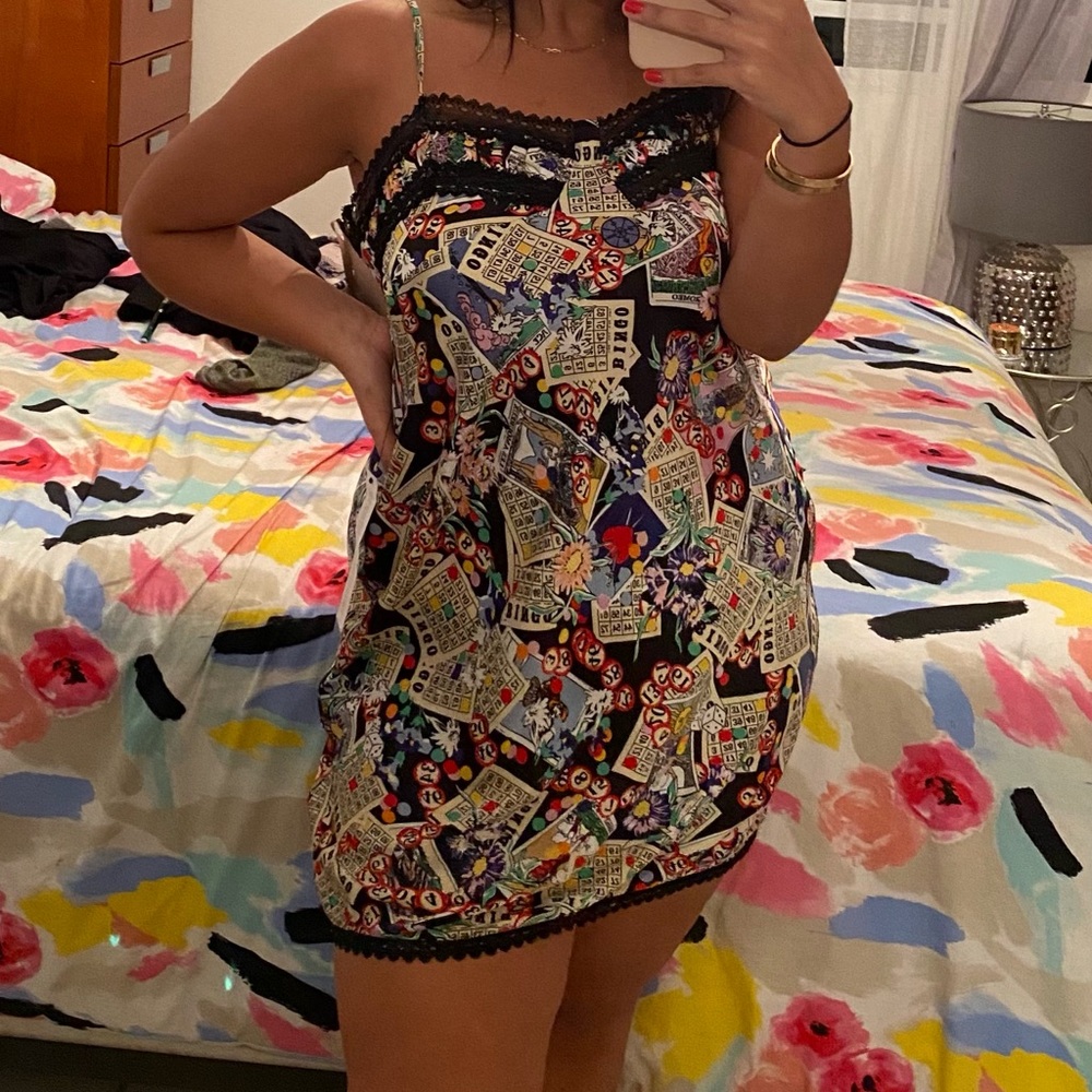 Topshop Casino Print Dress